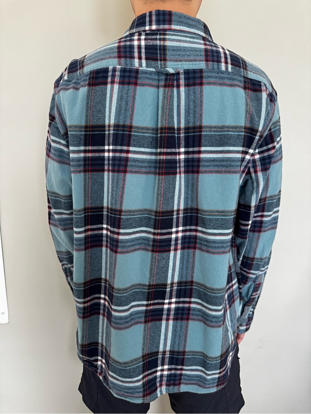 Eddie Bauer Blue Plaid Button-Down Shirt
